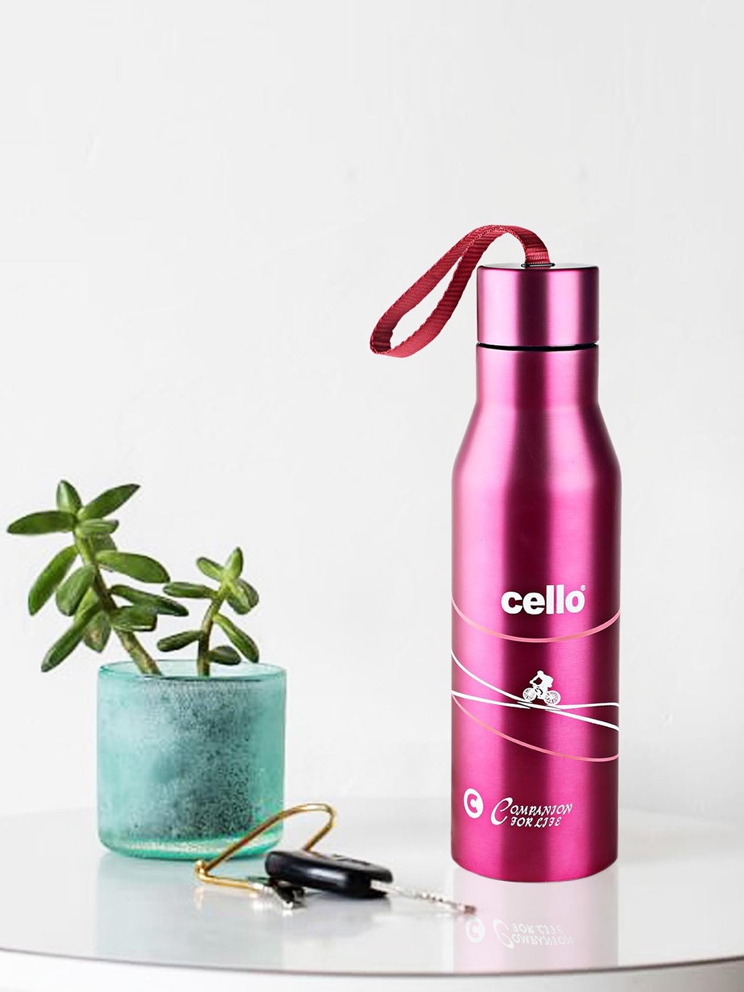 

Cello Refresh Pink Stainless Steel Hot and Cold Double Walled Water Bottle - 900ml