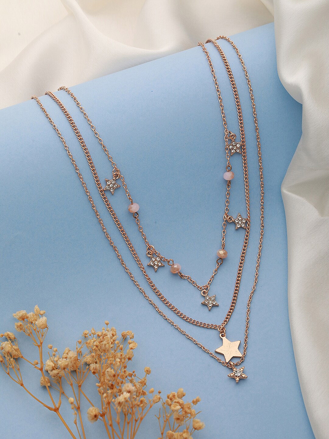 

Jazz and Sizzle Rose Gold-Plated Layered Necklace