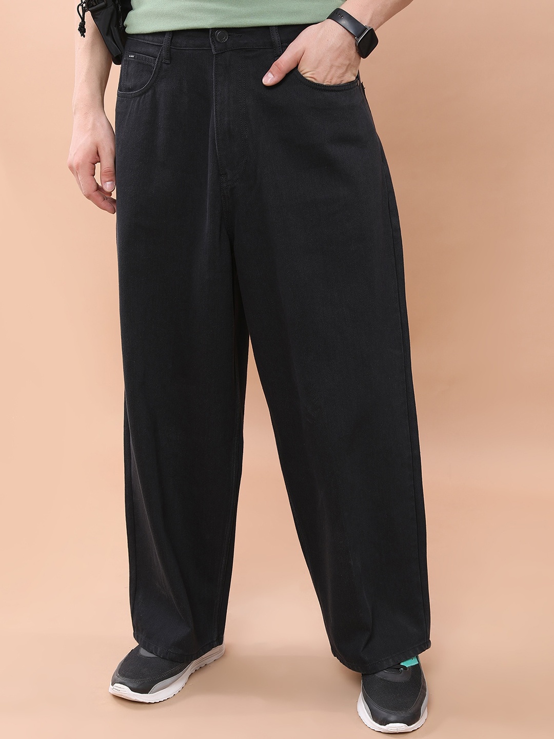 

HIGHLANDER Men Relaxed Fit Mid Rise Cotton Regular Jeans, Black