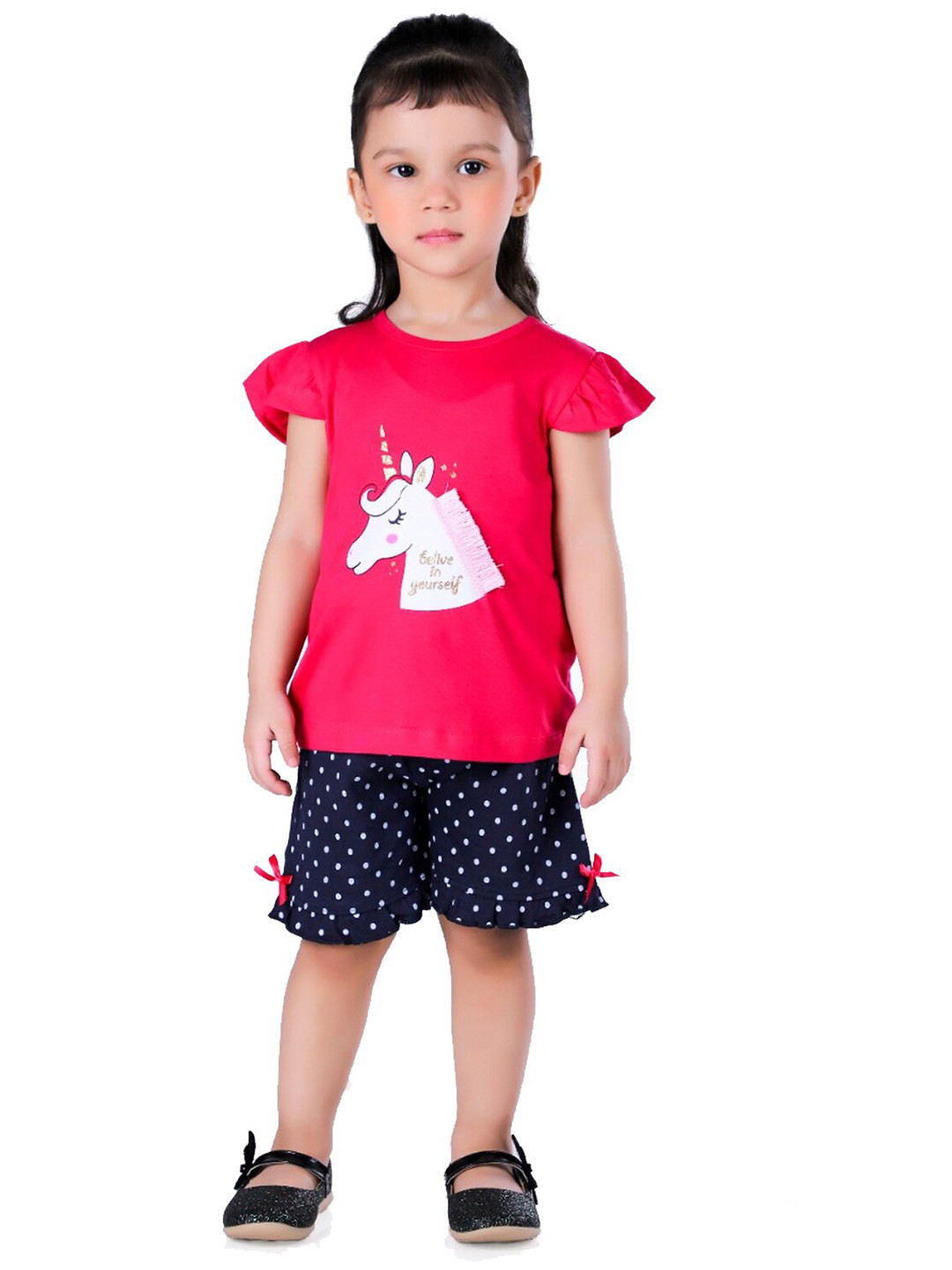 

BAESD Girls Graphic Printed A-Line Dress, Pink