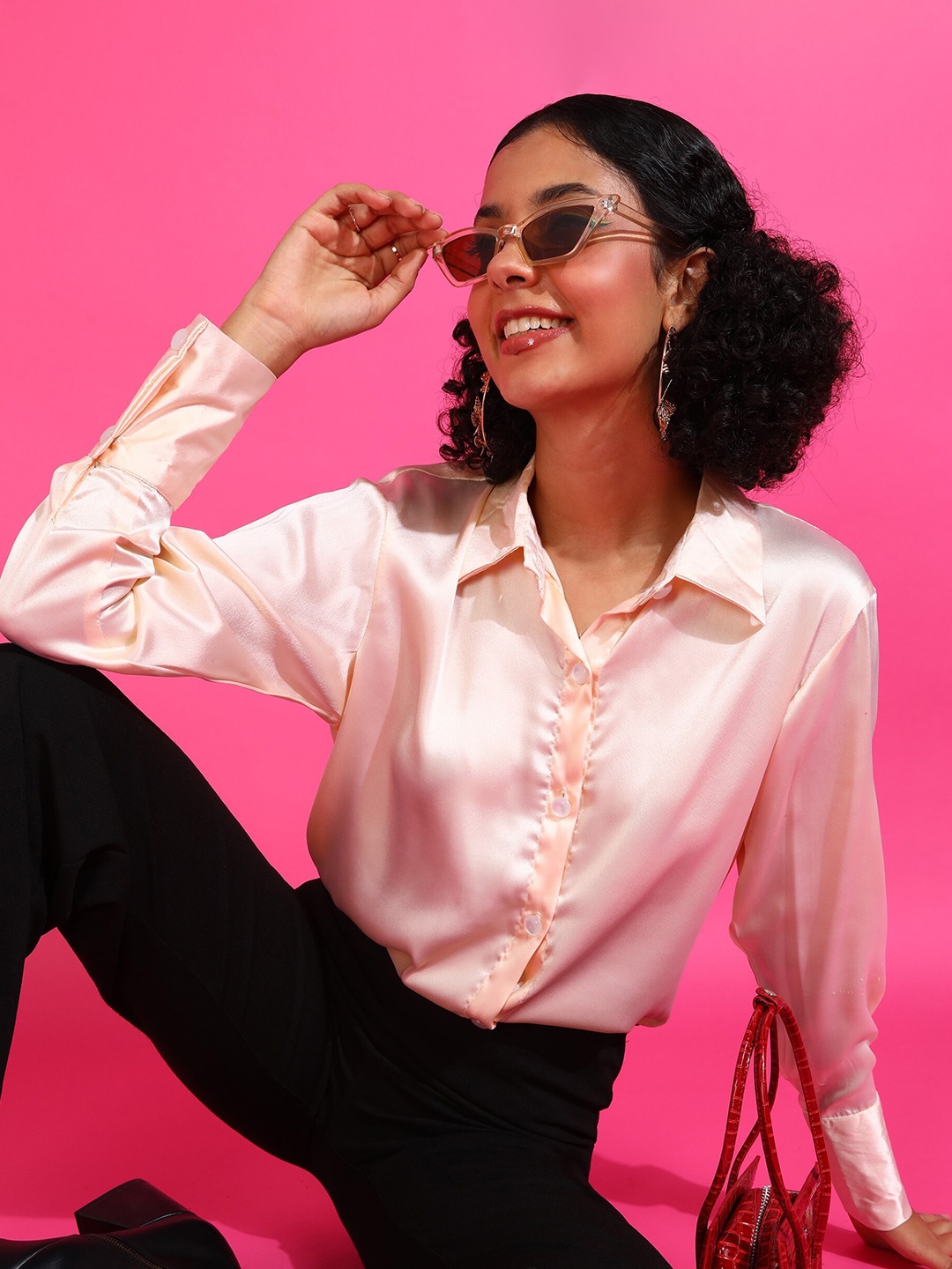 

Popwings Spread Collar Relaxed Casual Shirt, Cream