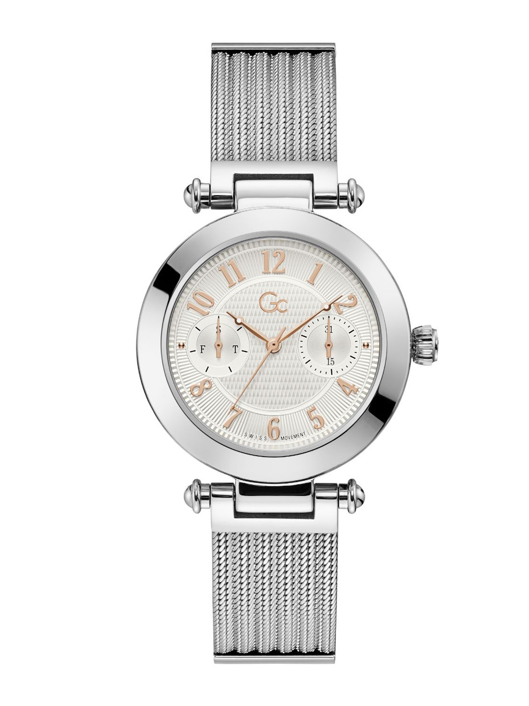 

GC Women Stainless Steel Bracelet Style Straps Analogue Watch-Y48001L1MF, Silver