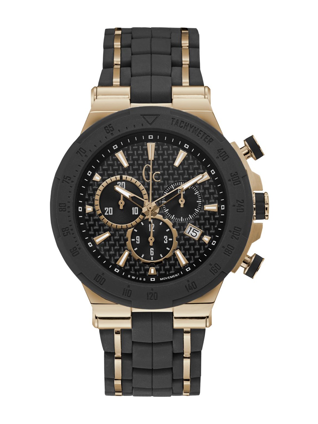 

GC Men Textured Straps Analogue Watch Y35001G2MF, Black