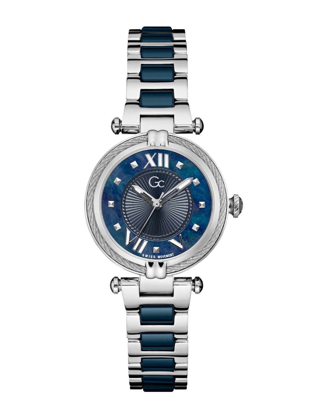 

GC Women Ceramic Bracelet Style Straps Analogue Watch Y18019L7MF, Blue