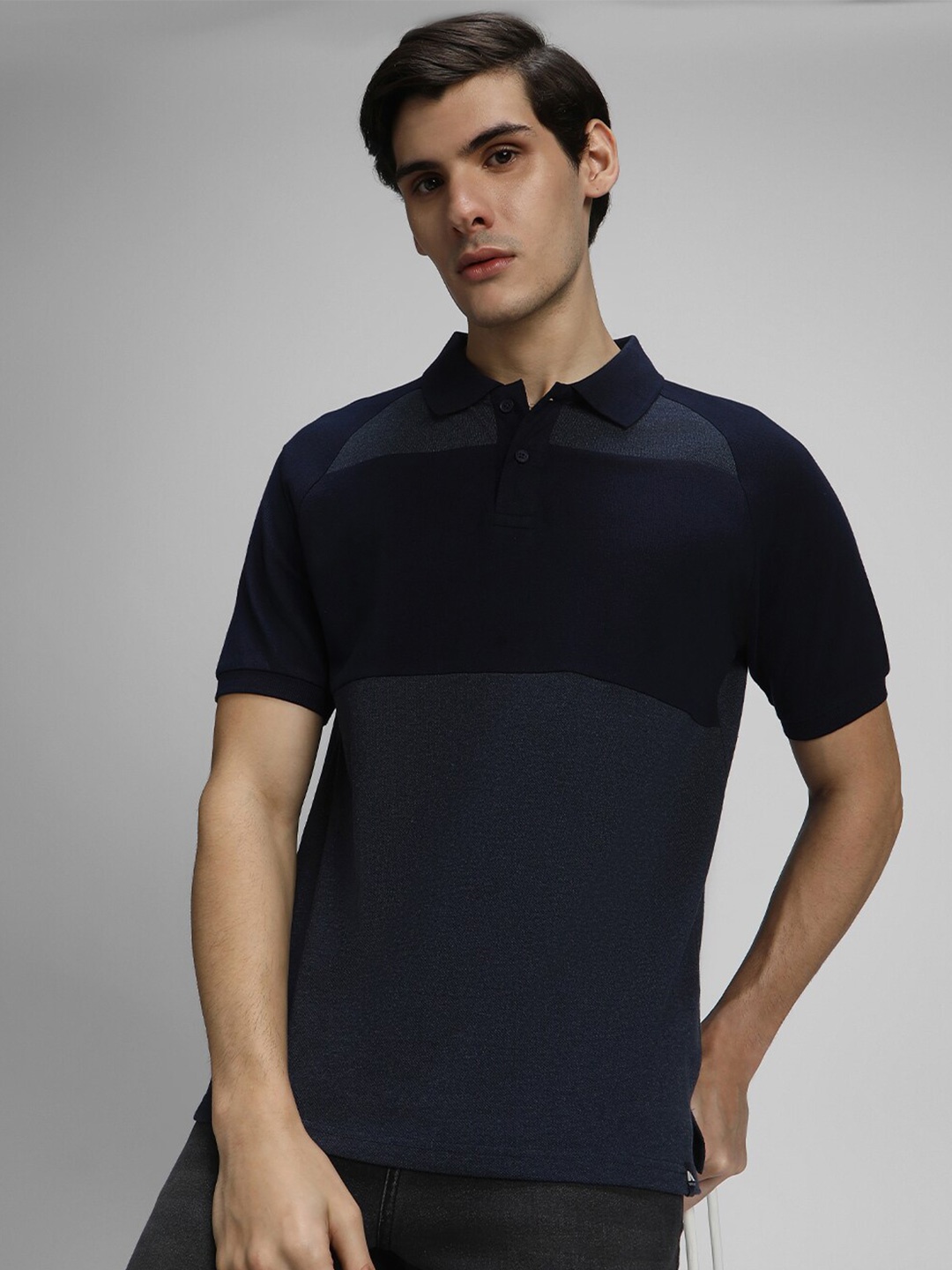 

Dennis Lingo Polo Collar Pure Cotton T-shirt, Navy blue