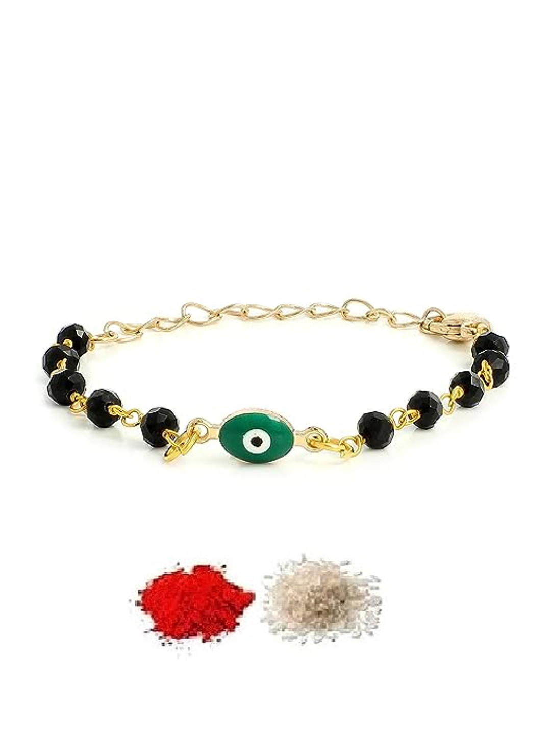 

EL REGALO Rakhi With Roli Chawal, Gold