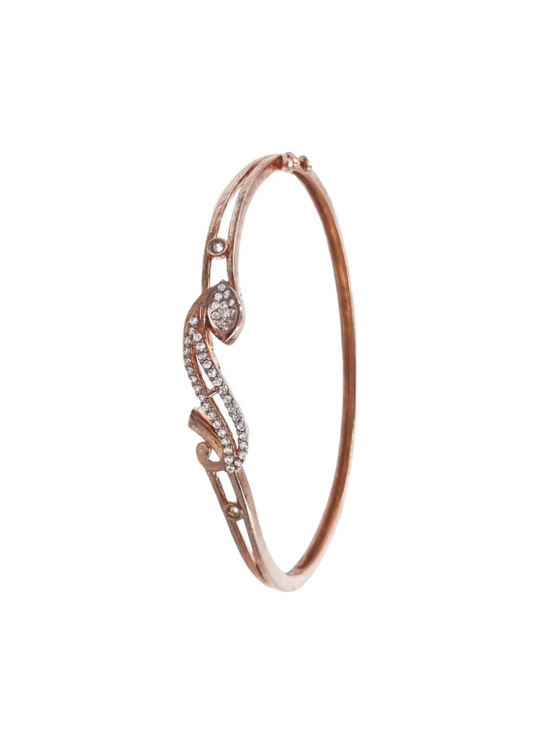 

Anouk Cubic Zirconia Rose Gold-Plated Kada Bracelet