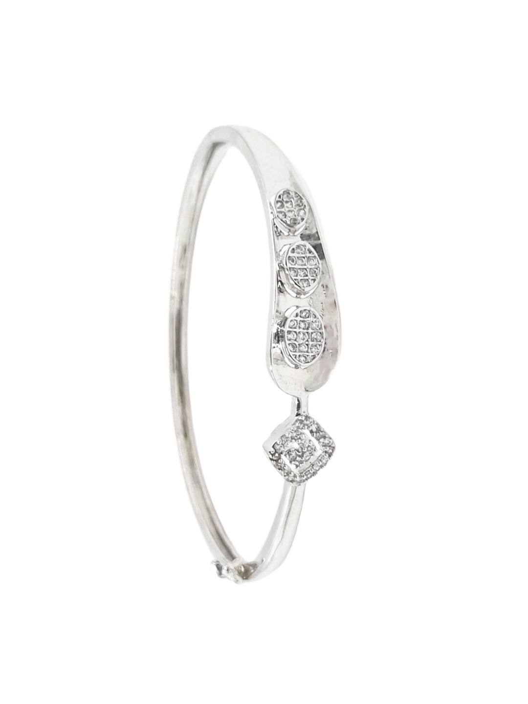 

Anouk Cubic Zirconia Silver-Plated Kada Bracelet
