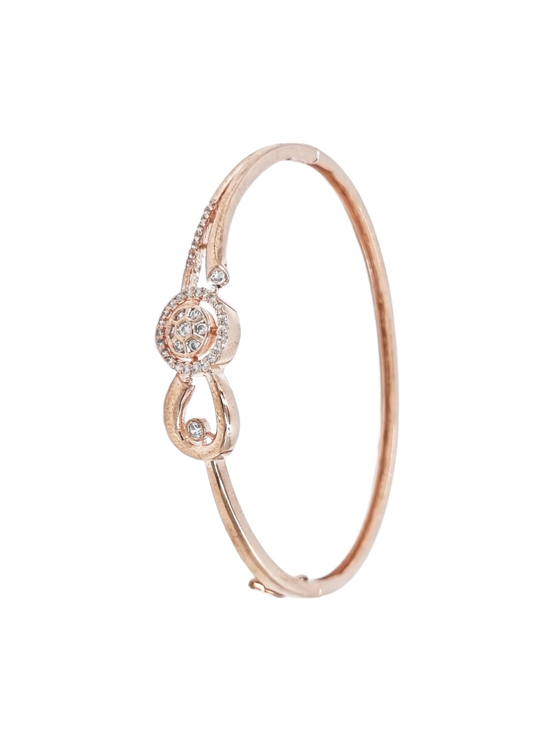 

Anouk Cubic Zirconia Rose Gold-Plated Kada Bracelet