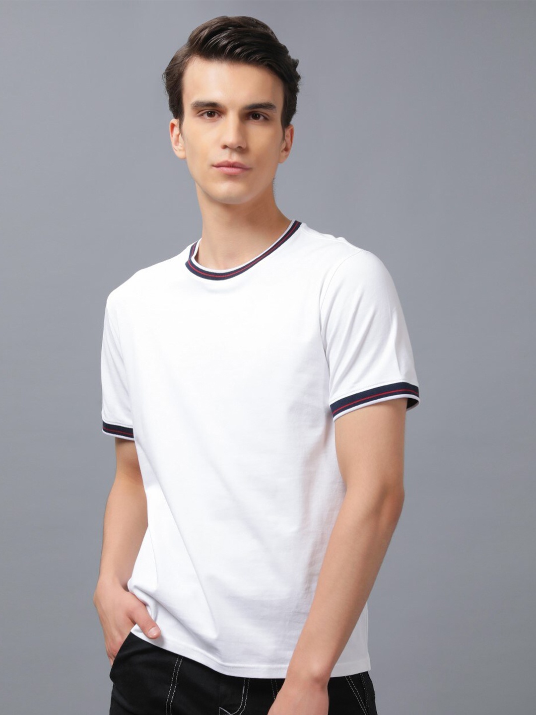 

Nimble Round Neck Pure Cotton T-shirt, White