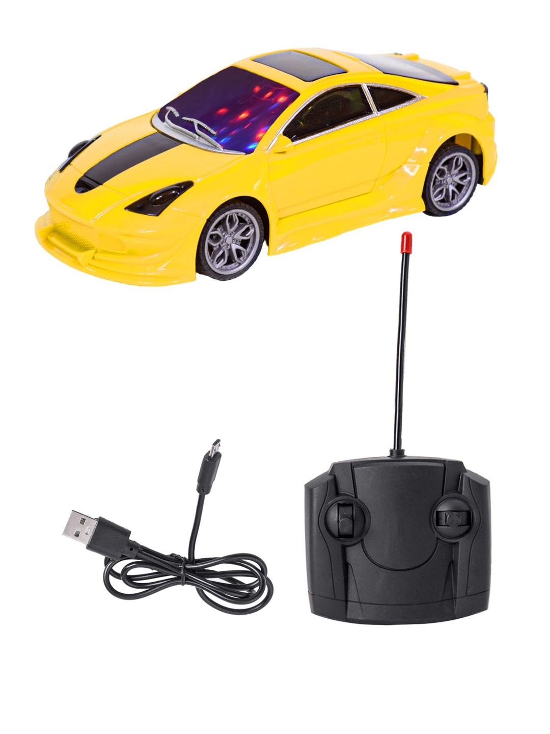 

WISHKEY Kids Remote Control Drift Racing Car with 3D Lights, Yellow