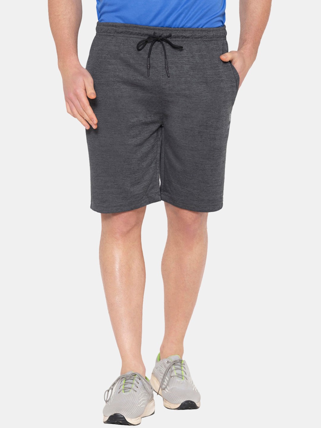 

BODYACTIVE Men Mid-Rise Cotton Running Shorts, Black