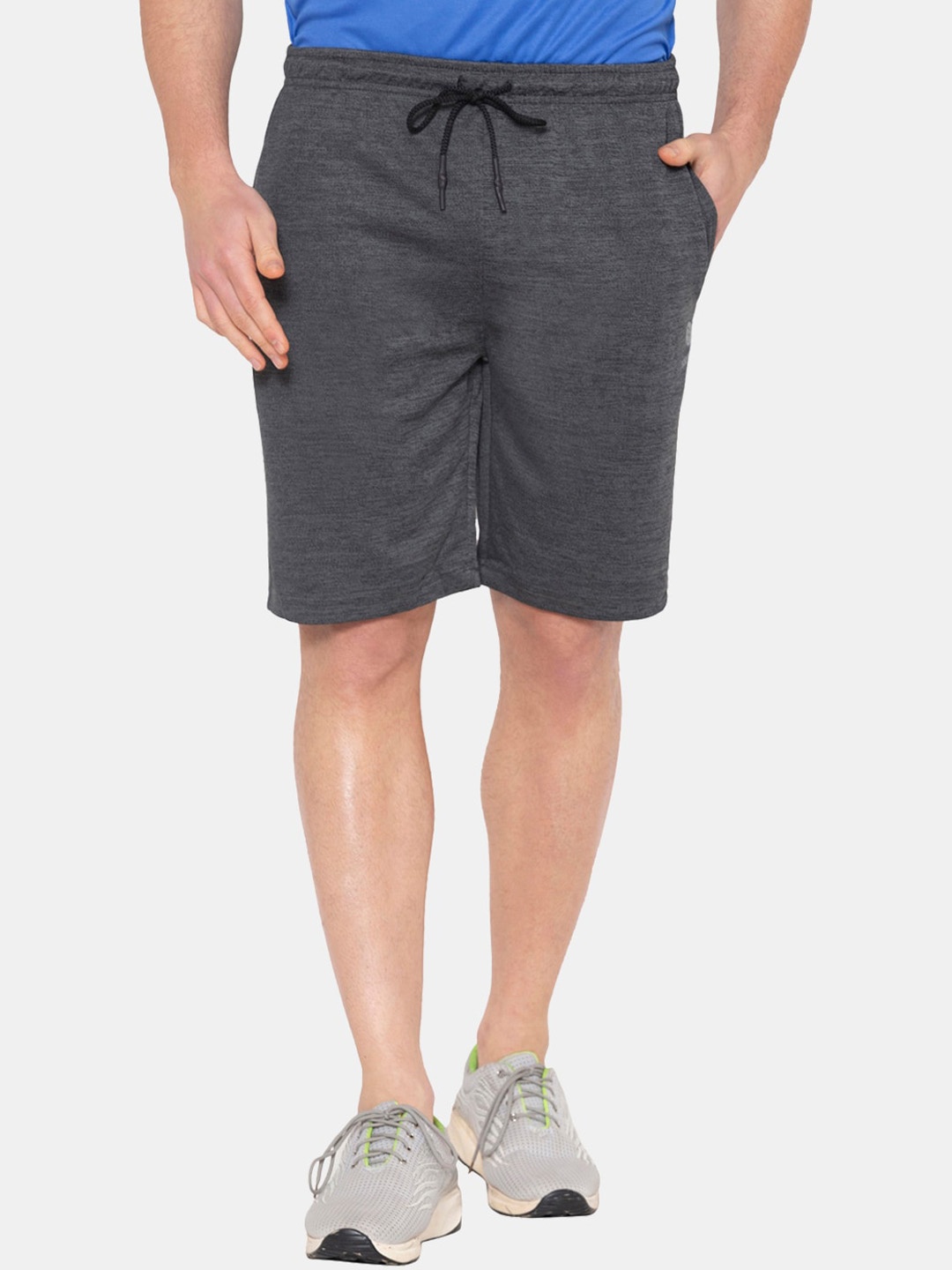 

BODYACTIVE Men Mid-Rise Cotton Running Shorts, Black