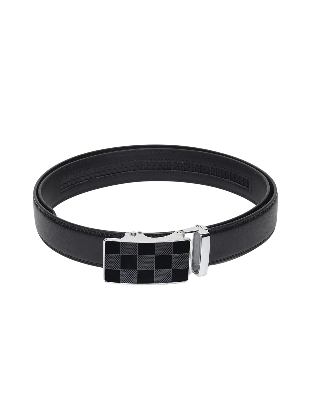 

Zacharias Men Slim Slider Buckle Belt, Black