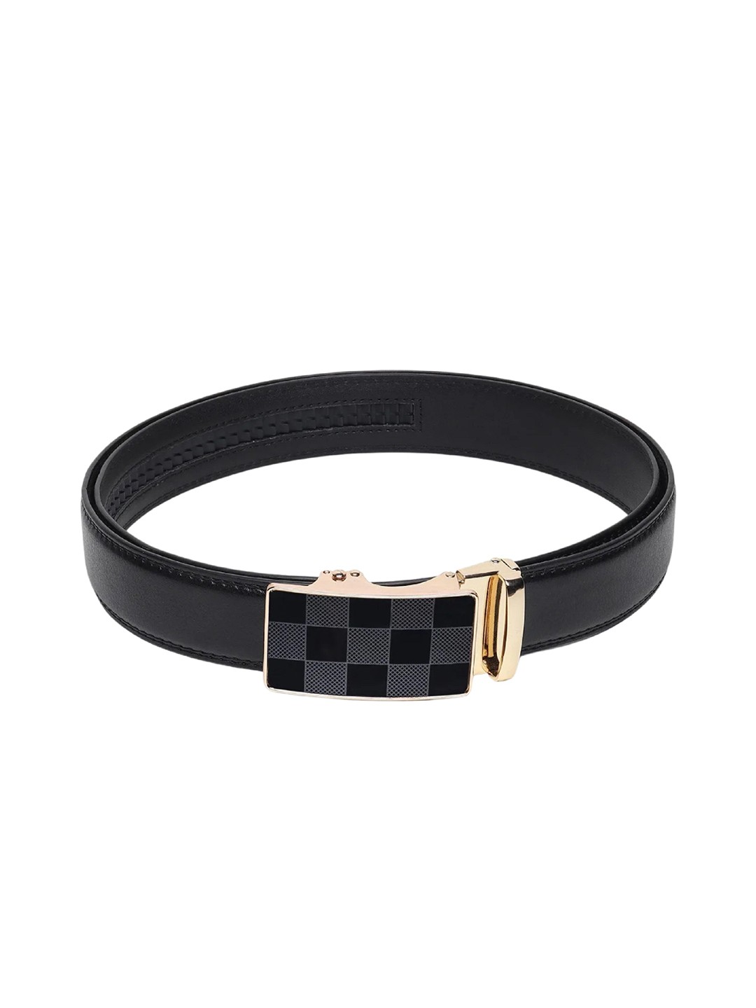 

Zacharias Men Slim Slider Buckle Belt, Black