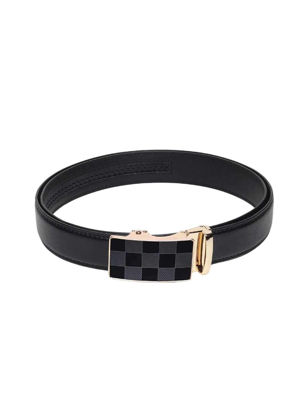 

Zacharias Men Slim Slider Buckle Belt, Black