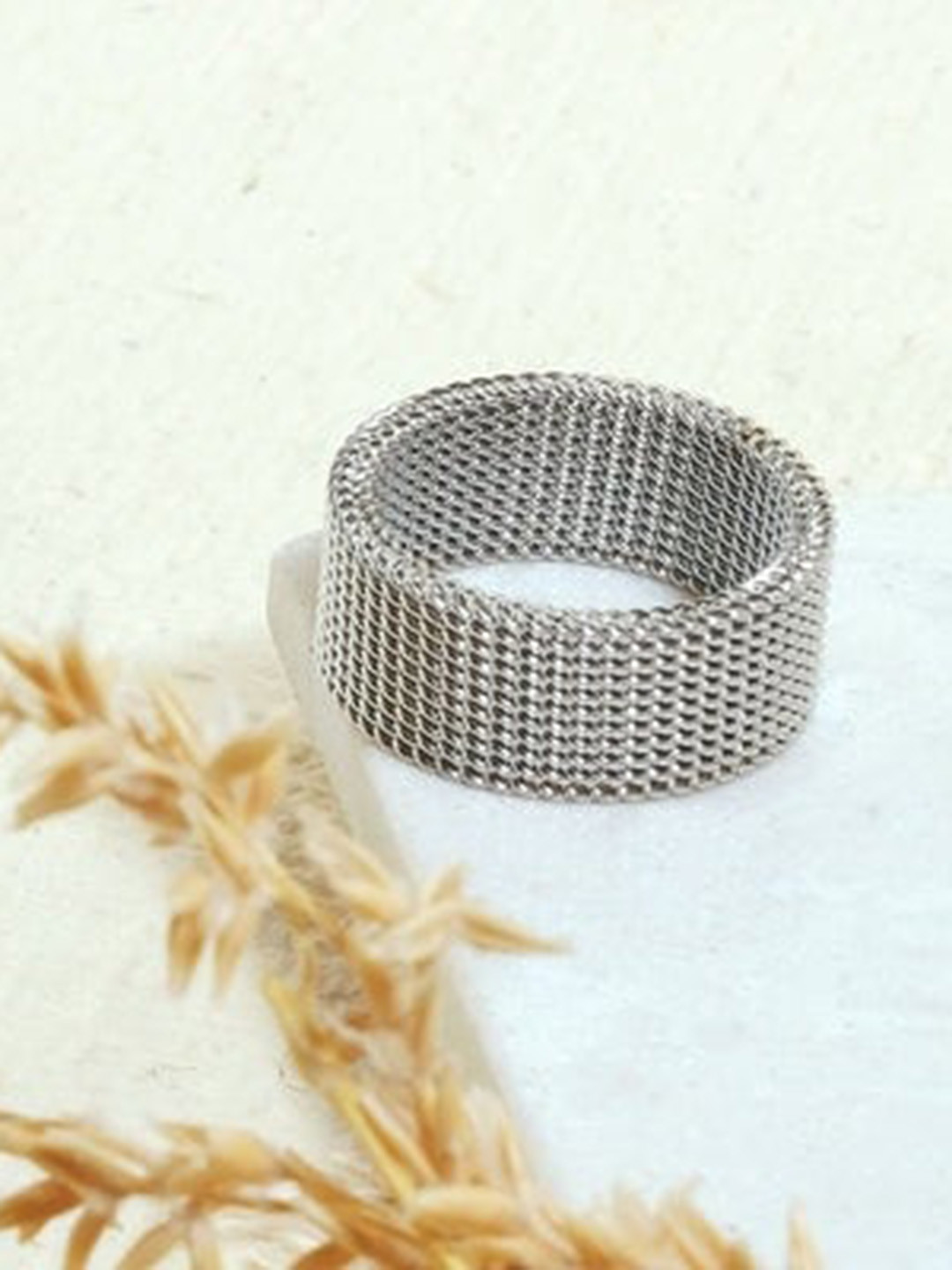 

VIEN Silver-Plated Stainless Steel Ring