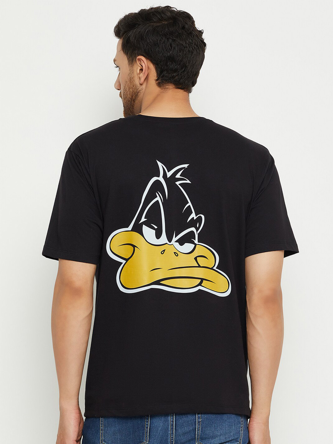 

Wear Your Mind Donald Duck Printed Regular Fit Pure Cotton T-shirt, Black