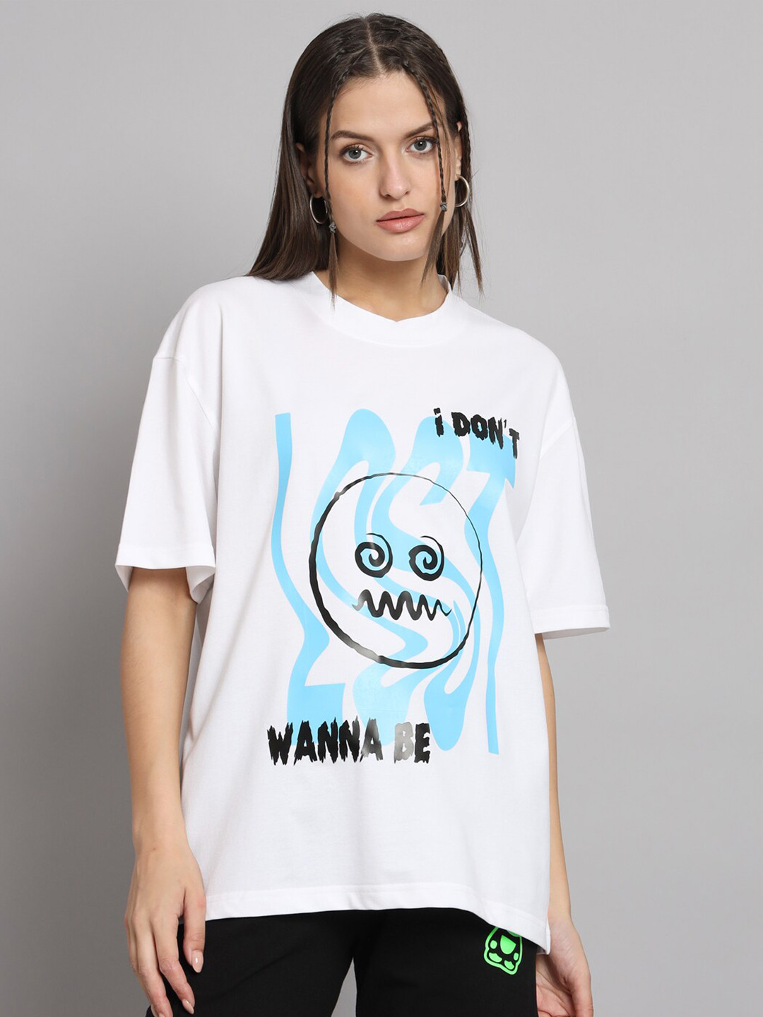 

GRIFFEL Printed Drop-Shoulder Sleeves Oversized Cotton T-shirt, White