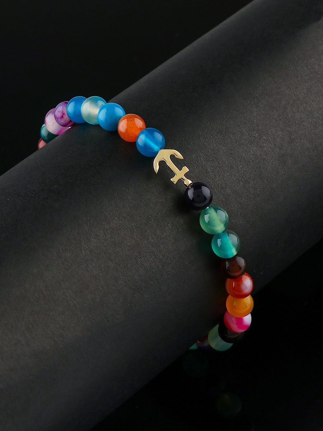 

LA SOULA 925 Sterling Silver Beaded Bracelet Rakhi, Blue
