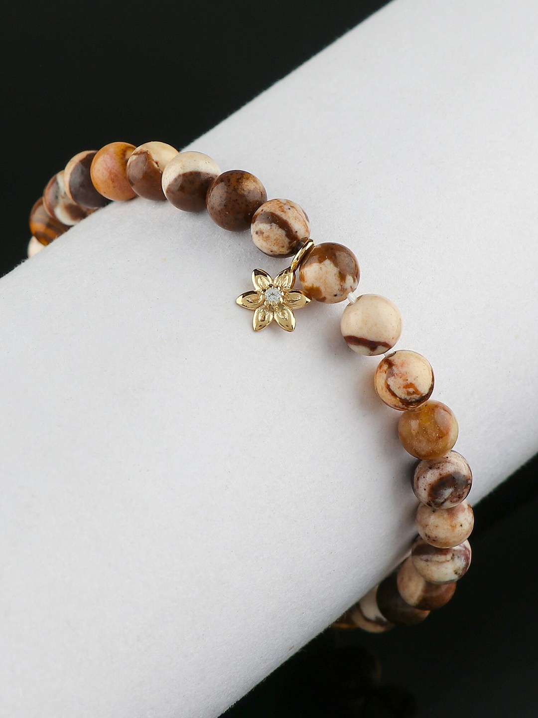 

LA SOULA Unisex 925 Sterling Silver Beaded Rakhi Bracelet, Gold