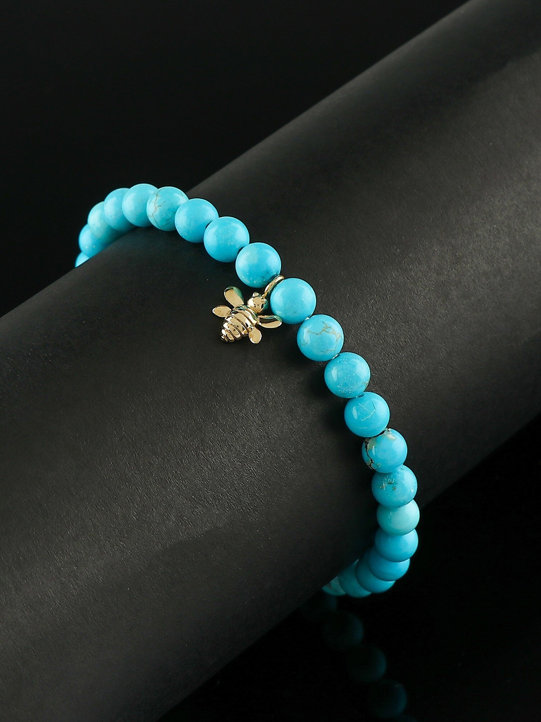 

LA SOULA Unisex 925 Sterling Silver Beaded Rakhi Bracelet, Blue