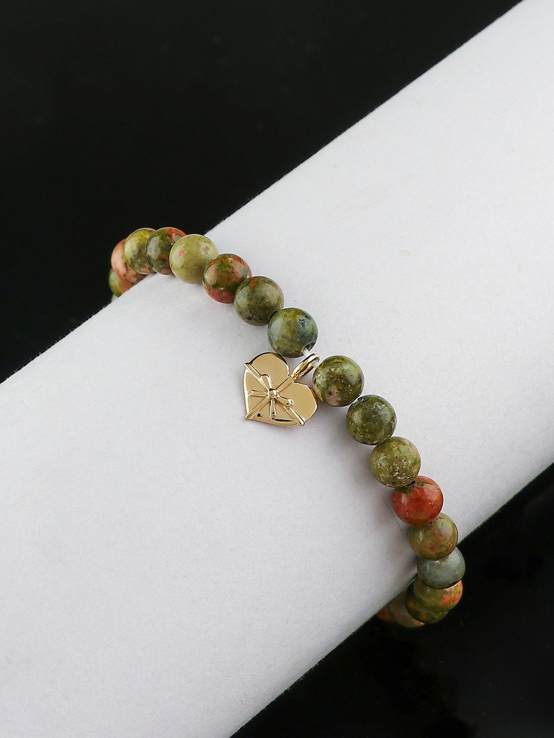 

LA SOULA 925 Sterling Silver Beaded Bracelet Rakhi, Red