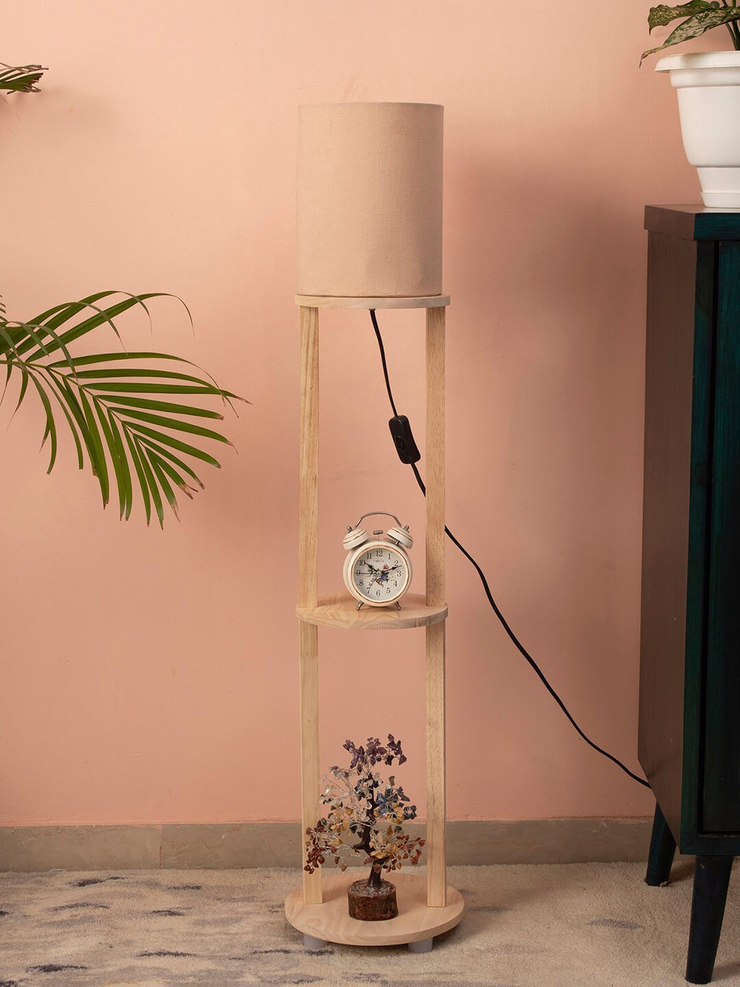 

SANDED EDGE Beige Wooden Floor Lamp