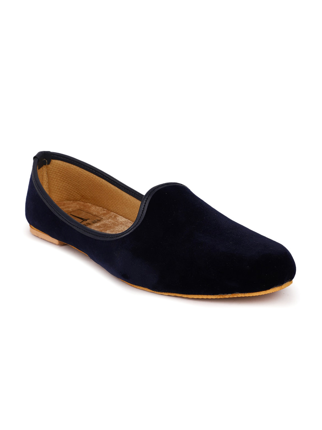 

HOUSE OF JUTTI Men Lightweight Comfort Insole Velvet Basics Mojaris, Navy blue