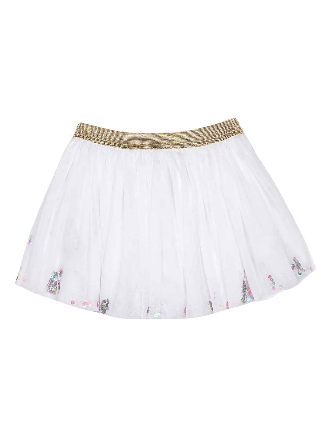 

mothercare Girls Knee Length Flared Skirt, White