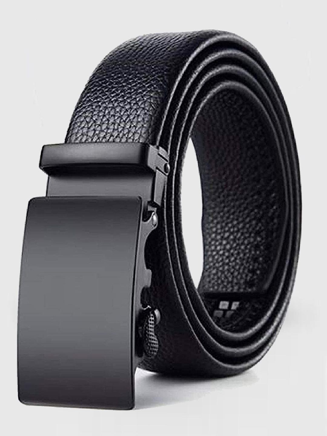 

Swiss Design Men Black Textured PU Belt