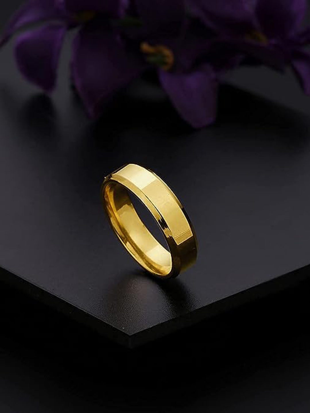 

VIEN Set Of 2 Stainless Steel Finger Rings, Gold