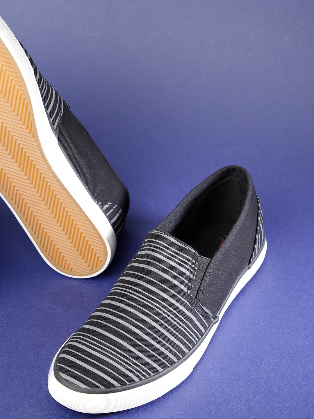 

Mast & Harbour Men Black Slip-On Sneakers