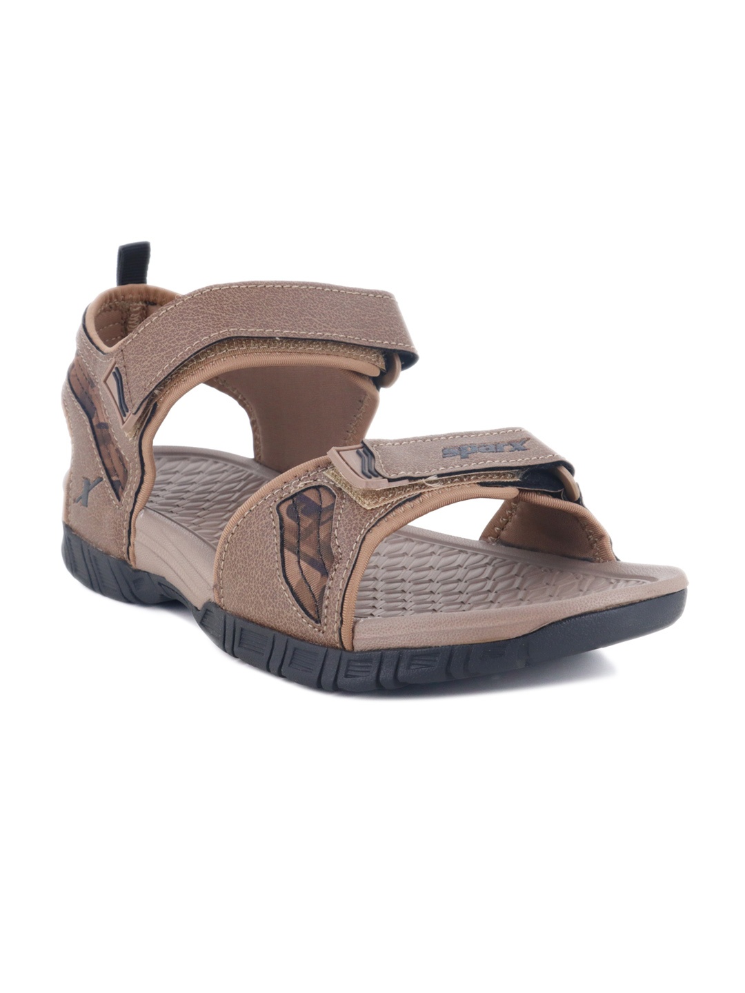 

Sparx Men Velcro Floater Sandals, Camel brown