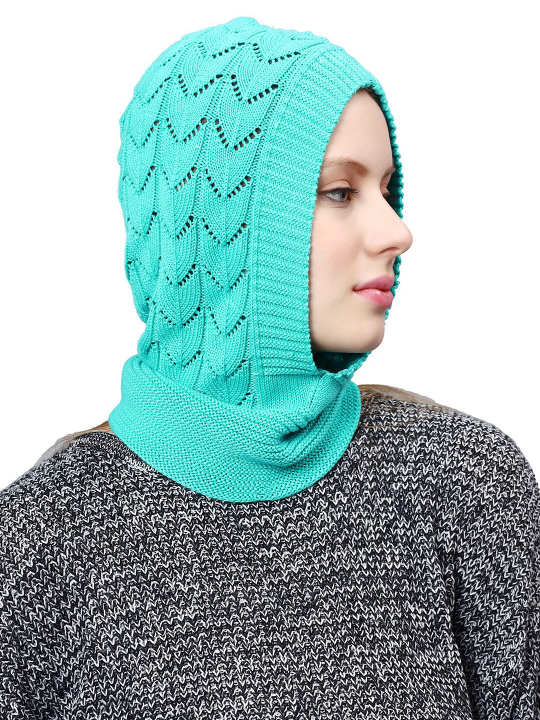 

Bharatasya Self Design Cotton Balaclava Caps, Blue