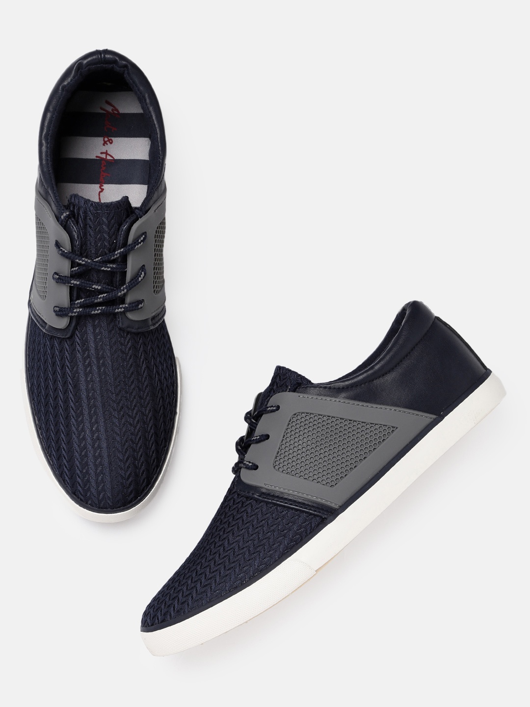 

Mast & Harbour Men Navy Blue Sneakers