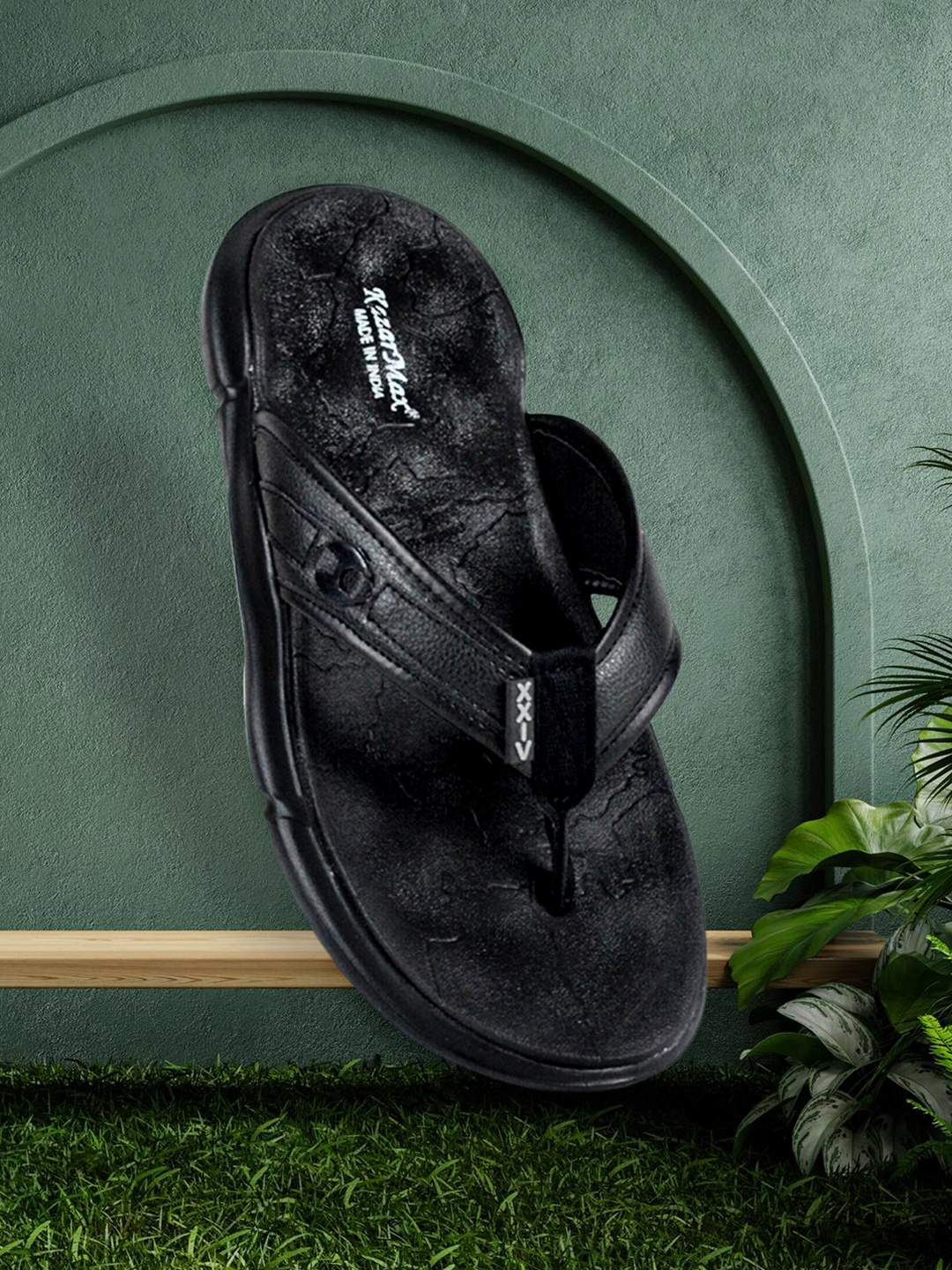 

KazarMax Men Lightweight Thong Flip-Flops, Black
