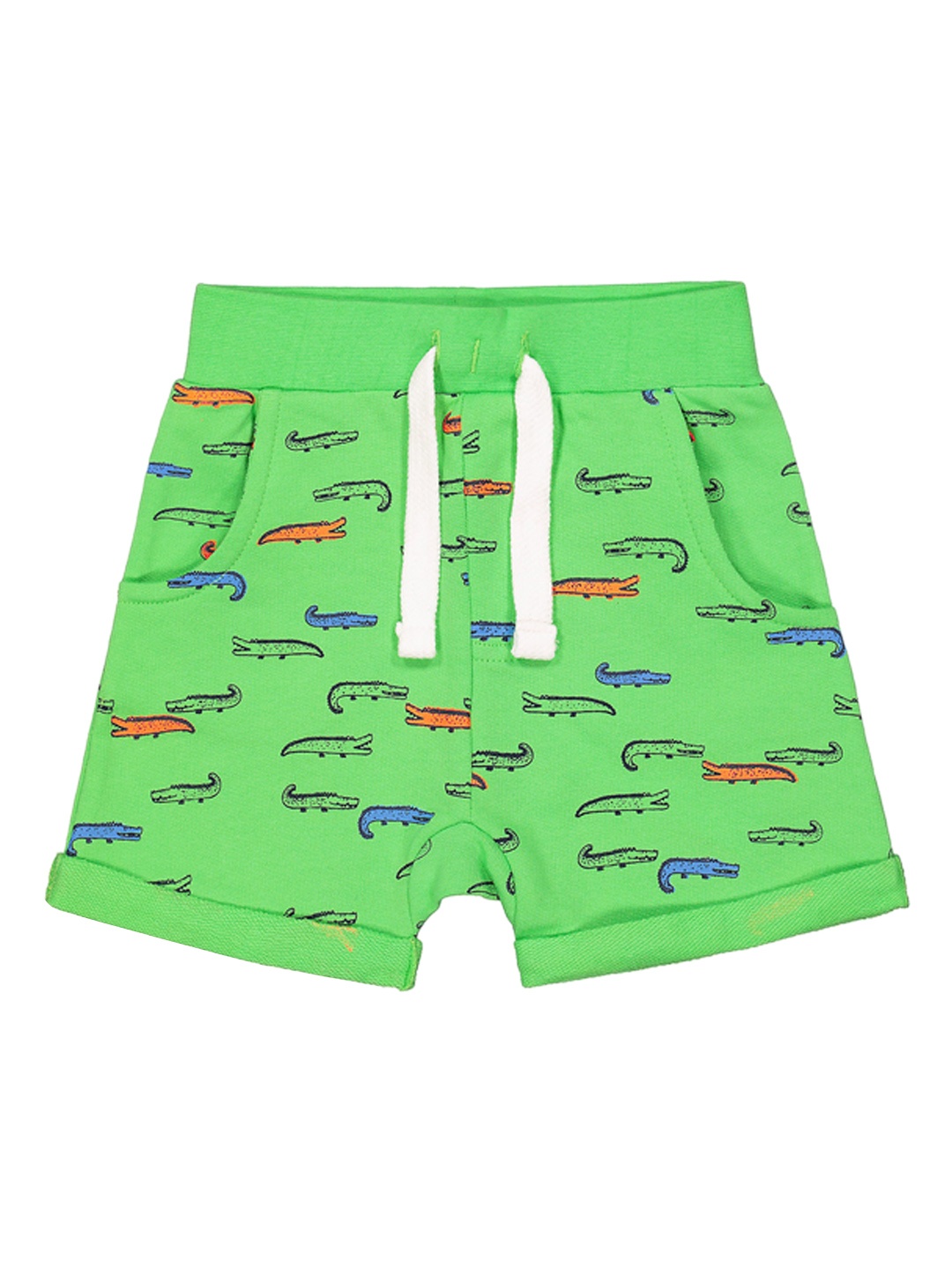 

mothercare Boys Conversational Printed Regular Fit Casual Shorts, Green