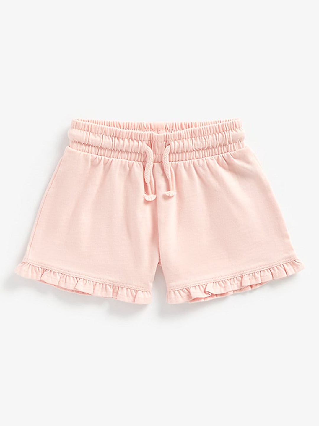 

mothercare Girls Mid-Rise Pure Cotton Shorts, Pink
