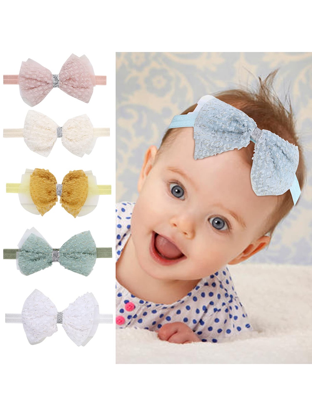 

LYTIX Girls Assorted Set of 4 Embellished Hairband