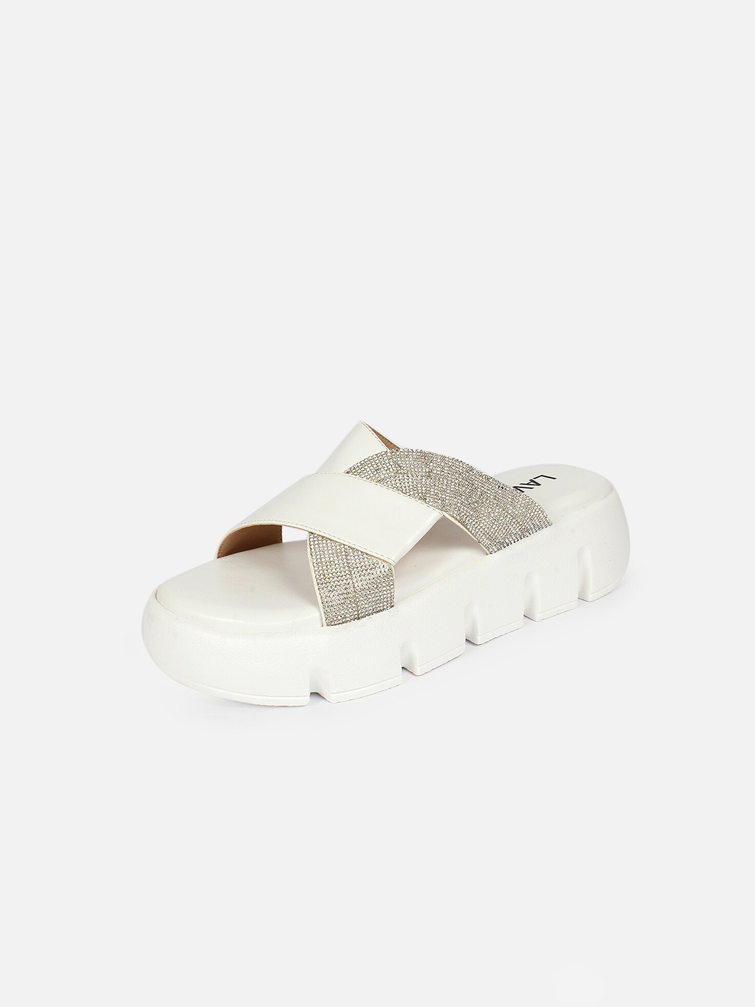 

Lavie Embellished Platform Heels, White