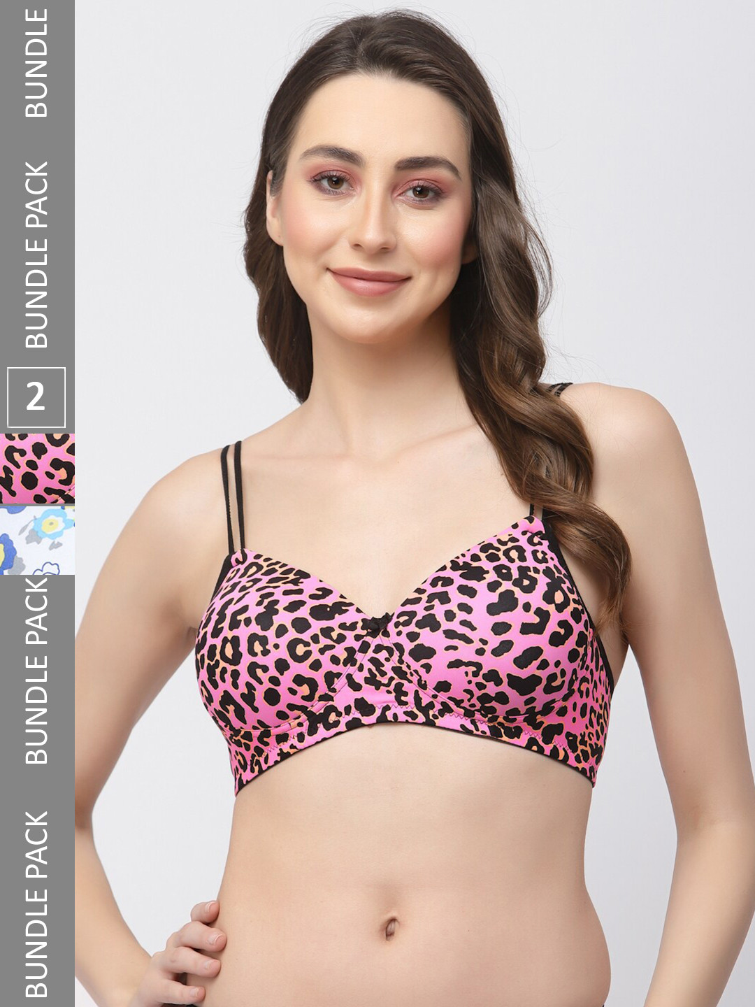

College Girl Pack Of 2 Full Coverage Lightly Padded T-shirt Bra With All Day Comfort, Pink