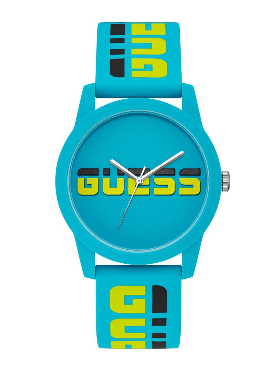 

GUESS Printed Dial & Straps Analogue Watch, Turquoise blue