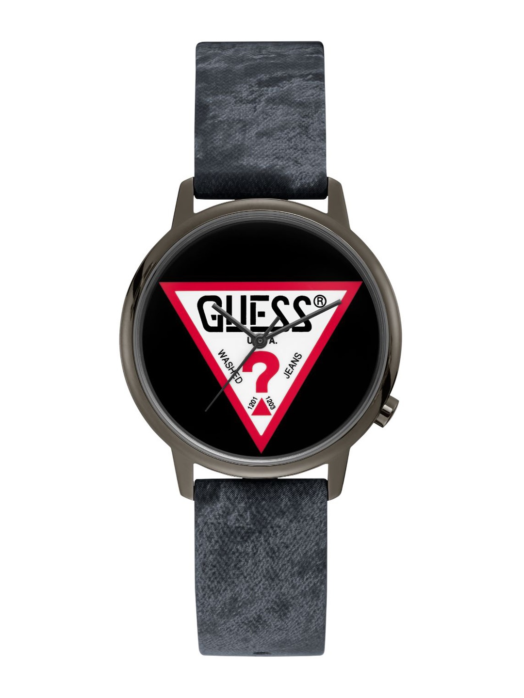 

GUESS Printed Dial & Straps Analogue Watch, Black