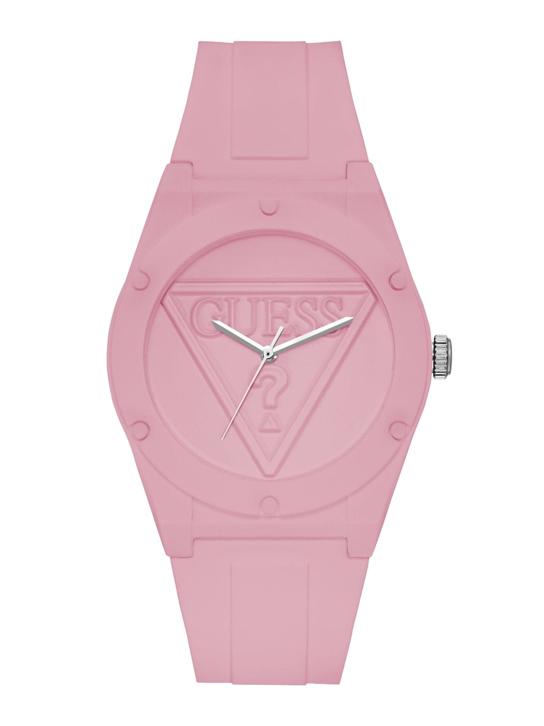 

GUESS Women Textured Dial & Straps Analogue Watch W0979L5, Pink