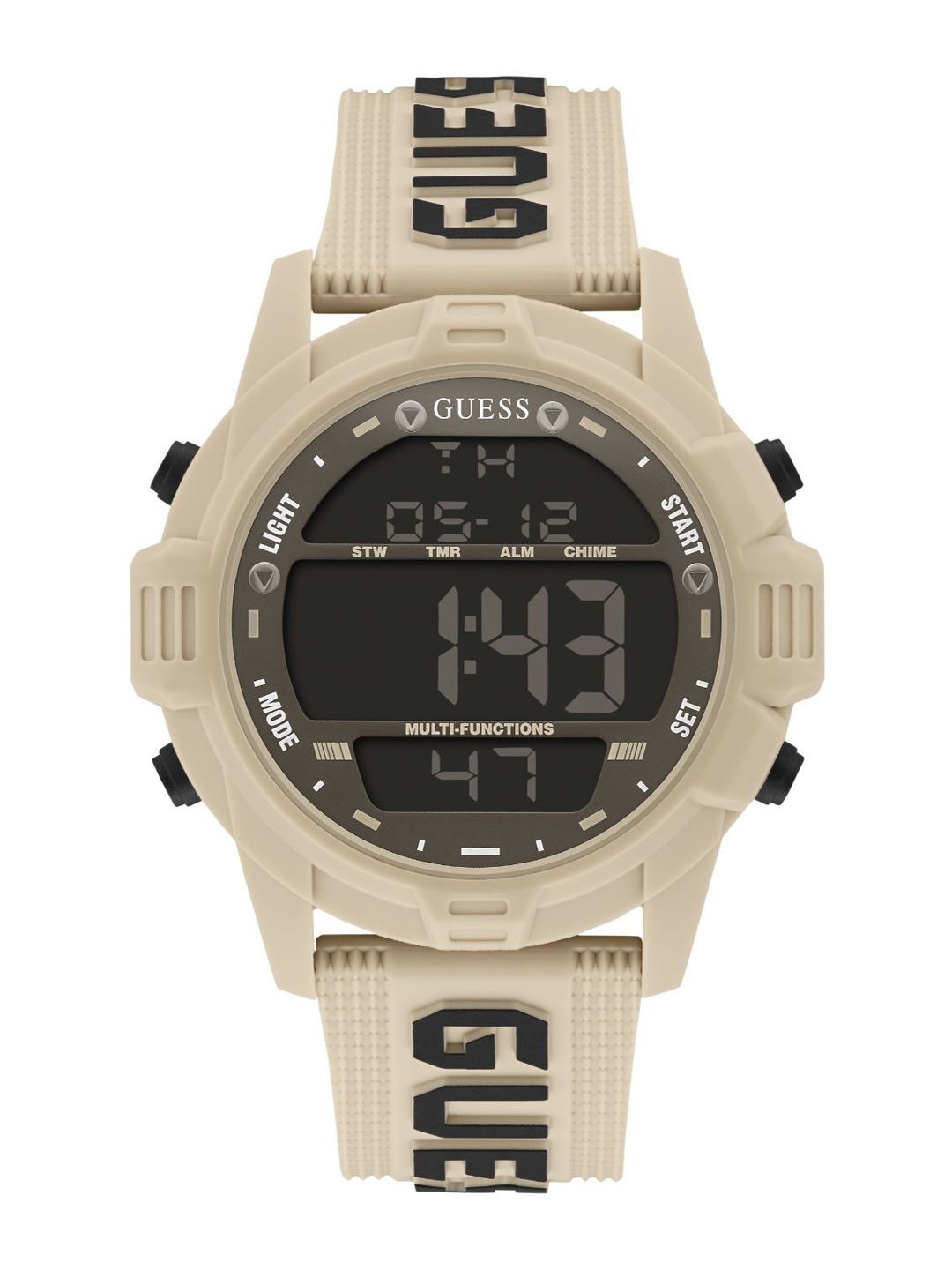 

GUESS Men Brass Dial & Straps Digital Watch GW0050G5, Black