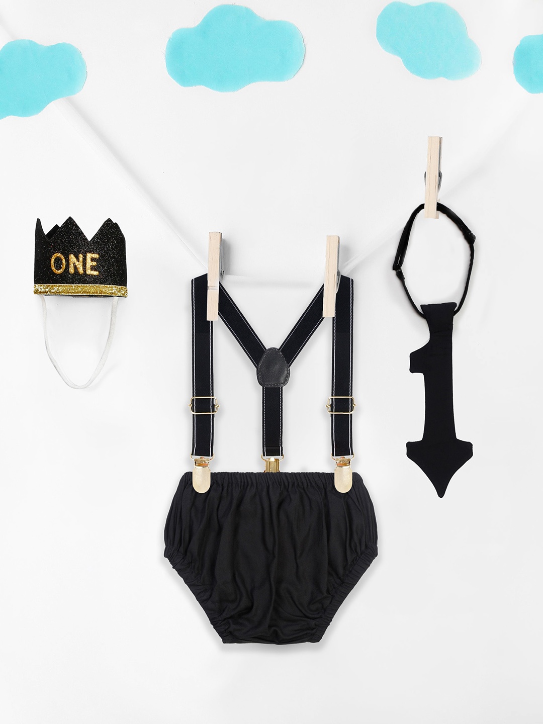 

TINY MINY ME Infant Boys Cotton Clothing Set, Black