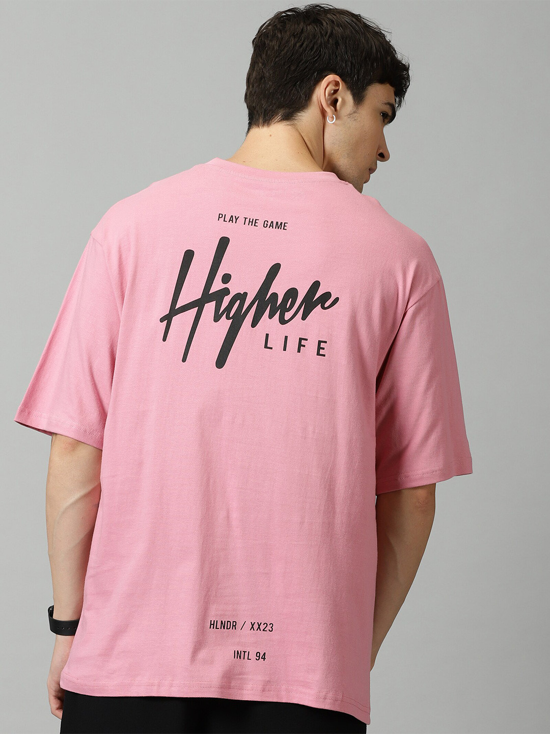 

THE HOLLANDER Typography Printed Cotton T-shirt, Pink
