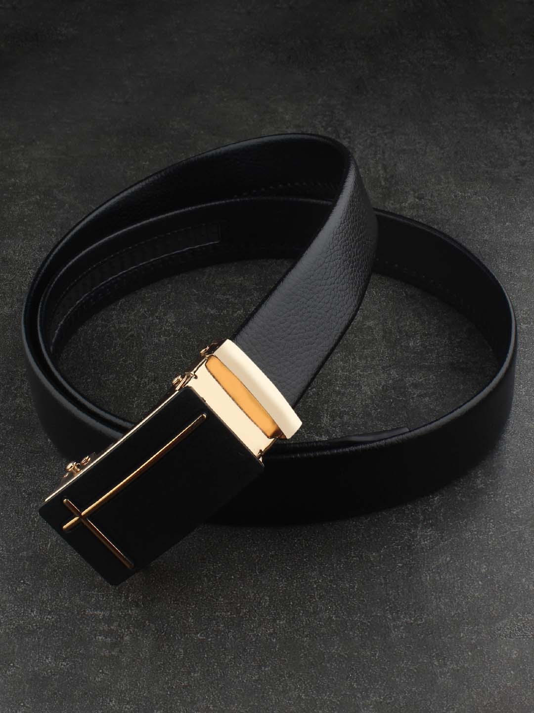 

Zacharias Men Slim Textured Belt, Black