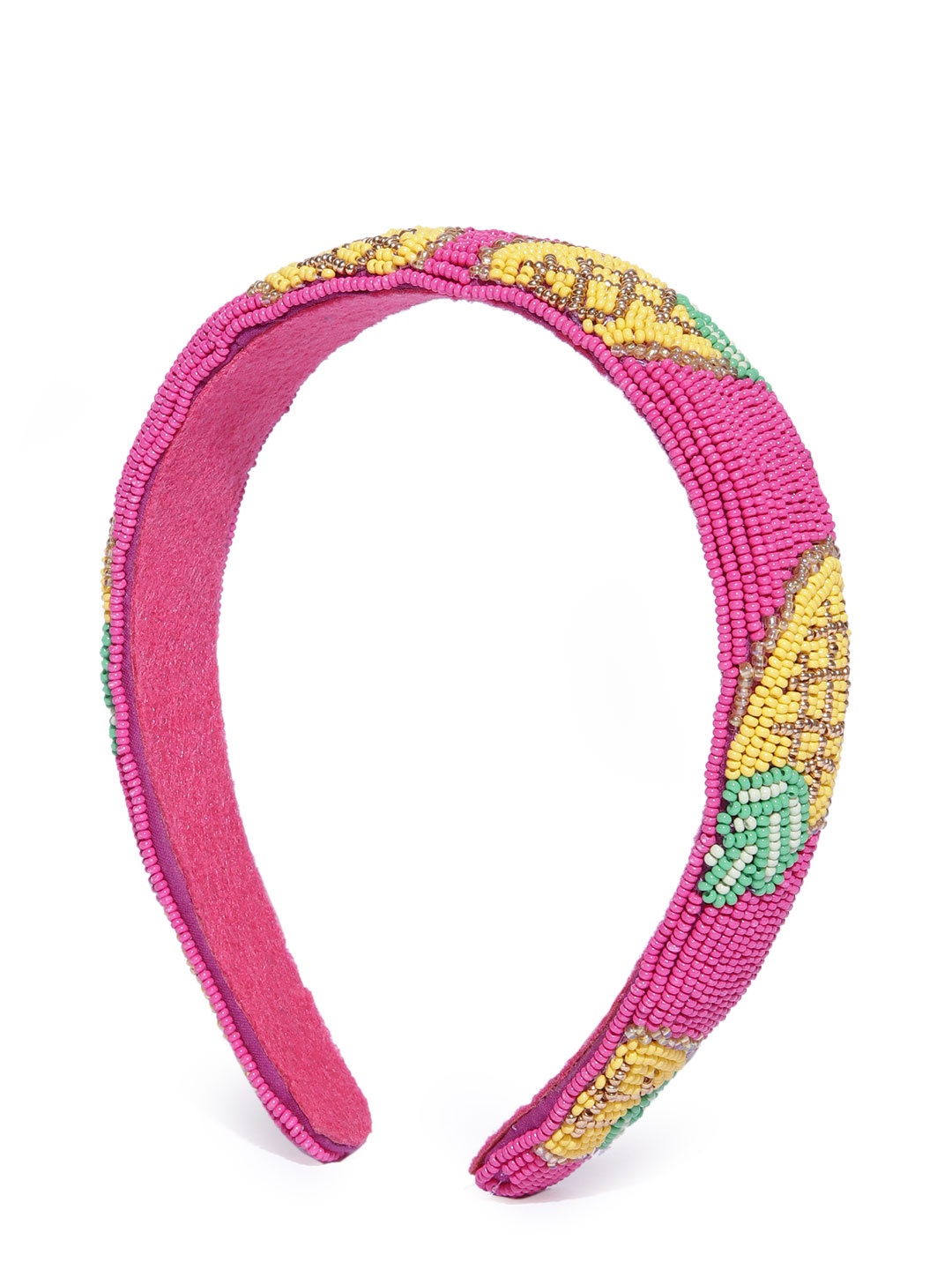 

Blueberry Women Beaded Hairband, Pink